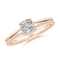 thumbnail image 1 of ANGARA Natural Diamond Solitaire Engagement Ring in 14K Rose Gold for Women (Size-5.25mm| Color-I-J| Clarity-I1-I2) | April Birthstone, Anniversary, Jewelry Gift for Women | Natural Diamond Ring, 1 of 10