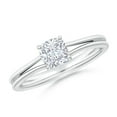 thumbnail image 1 of ANGARA Natural Cushion Diamond Solitaire Engagement Ring in 14K White Gold for Women (Size-5.25mm| Color-G| Clarity-VS2) | April Birthstone, Anniversary, Jewelry Gift for Women | Natural Diamond Ring, 1 of 9
