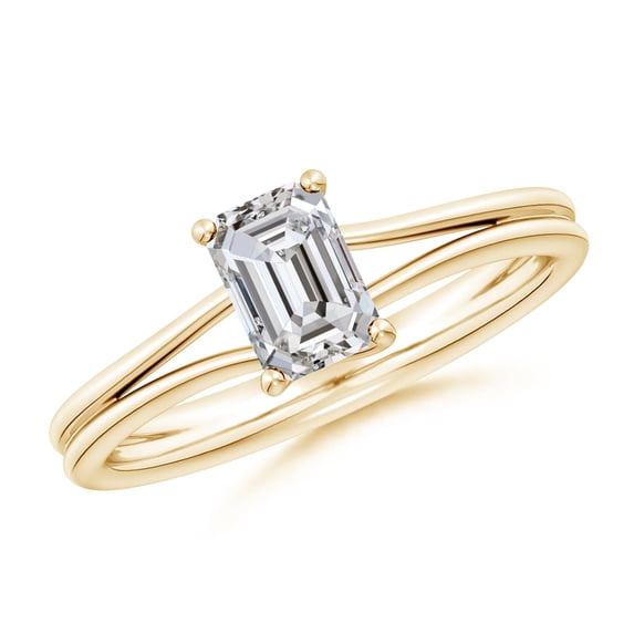 ANGARA Natural Diamond Solitaire Engagement Ring in 14K Yellow Gold for Women (Size-6.5x4.5mm| Color-I-J| Clarity-I1-I2) | April Birthstone, Anniversary, Jewelry Gift for Women | Natural Diamond Ring