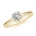 thumbnail image 1 of ANGARA Natural Diamond Solitaire Engagement Ring in 14K Yellow Gold for Women (Size-5.9mm| Color-I-J| Clarity-I1-I2) | April Birthstone, Anniversary, Jewelry Gift for Women | Natural Diamond Ring, 1 of 9