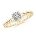 thumbnail image 1 of ANGARA Natural 0.75 Ct. Diamond Solitaire Engagement Ring in 14K Yellow Gold for Women (Ring Size: 12), 1 of 10