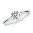 thumbnail image 1 of ANGARA Natural 0.75 Ct. Diamond Solitaire Engagement Ring in Sterling Silver for Women (Ring Size: 11.5), 1 of 10