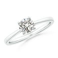 thumbnail image 1 of ANGARA Natural 0.75 Ct. Diamond Solitaire Engagement Ring in Sterling Silver for Women (Ring Size: 11), 1 of 10