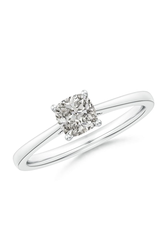Natural 0.75 Ct. Diamond Solitaire Engagement Ring in Sterling Silver for Women (Ring Size: 4.5)