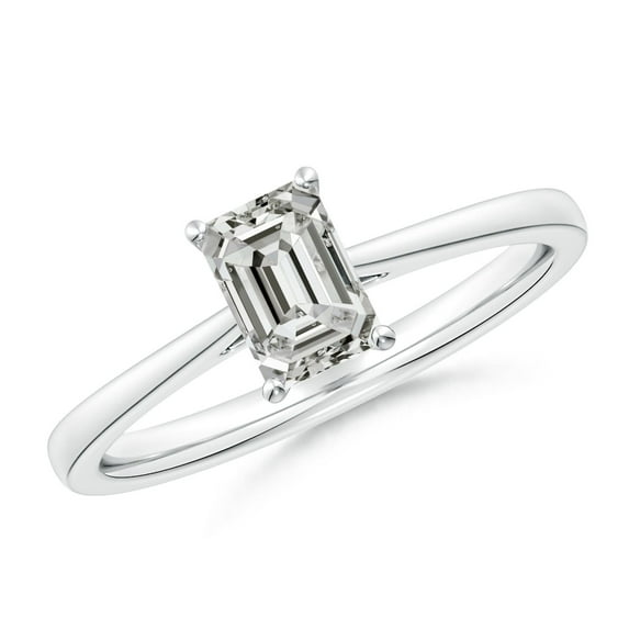 ANGARA Natural 0.75 Ct. Diamond Solitaire Engagement Ring in Sterling Silver for Women (Ring Size: 6)