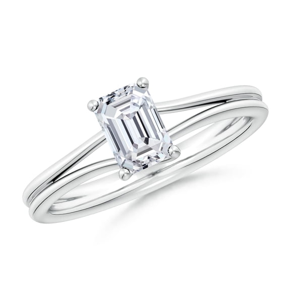 ANGARA Natural 0.75 Ct. Diamond Solitaire Engagement Ring in Sterling Silver for Women (Ring Size: 8)