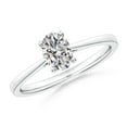thumbnail image 1 of ANGARA Natural 0.76 Ct. Diamond Solitaire Engagement Ring in Sterling Silver for Women (Ring Size: 9), 1 of 10