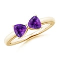 thumbnail image 1 of ANGARA Natural 0.8 Ct. Amethyst Fashion Ring in 14K Yellow Gold for Women (Ring Size: 3.5), 1 of 8