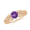 thumbnail image 1 of ANGARA Natural 0.8 Ct. Amethyst Solitaire Ring in 14K Rose Gold for Women (Ring Size: 10), 1 of 8