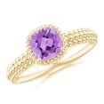 thumbnail image 1 of ANGARA Natural 0.8 Ct. Amethyst Solitaire Ring in 14K Yellow Gold for Women (Ring Size: 11.5), 1 of 9