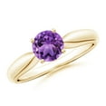 thumbnail image 1 of ANGARA Natural 0.8 Ct. Amethyst Solitaire Ring in 14K Yellow Gold for Women (Ring Size: 3), 1 of 9
