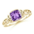 thumbnail image 1 of ANGARA Natural 0.8 Ct. Amethyst Solitaire Ring in 14K Yellow Gold for Women (Ring Size: 6.5), 1 of 9
