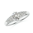 thumbnail image 1 of ANGARA Natural 0.8 Ct. Diamond Solitaire Engagement Ring in Sterling Silver for Women (Ring Size: 7), 1 of 9