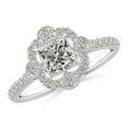 thumbnail image 1 of ANGARA Natural 0.82 Ct. Diamond Vintage Inspired Engagement Ring in 14K White Gold for Women (Ring Size: 11.5), 1 of 9