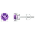 thumbnail image 1 of ANGARA Natural 0.9 Ct. Amethyst Classic Earrings in 14K White Gold for Women, 1 of 11