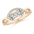 thumbnail image 1 of ANGARA Natural 0.94 Ct. Diamond Infinity Engagement Ring in 14K Rose Gold for Women (Ring Size: 9.5), 1 of 8