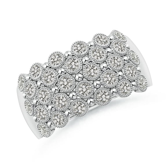 ANGARA Natural 0.98 Ct. Diamond Non Eternity Ring in 14K White Gold for Women (Ring Size: 12)