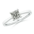 thumbnail image 1 of ANGARA Natural 1.05 ct Diamond Engagement Ring in 14K White Gold for Women (Size-5.5mm| Color-K| Clarity-I3) | April Birthstone, Anniversary, Jewelry Gift for Women | Natural Diamond Ring, 1 of 9