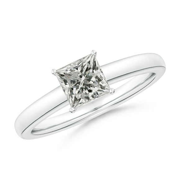 ANGARA Natural 1.05 Ct. Diamond Solitaire Engagement Ring in Sterling Silver for Women (Ring Size: 6.5)