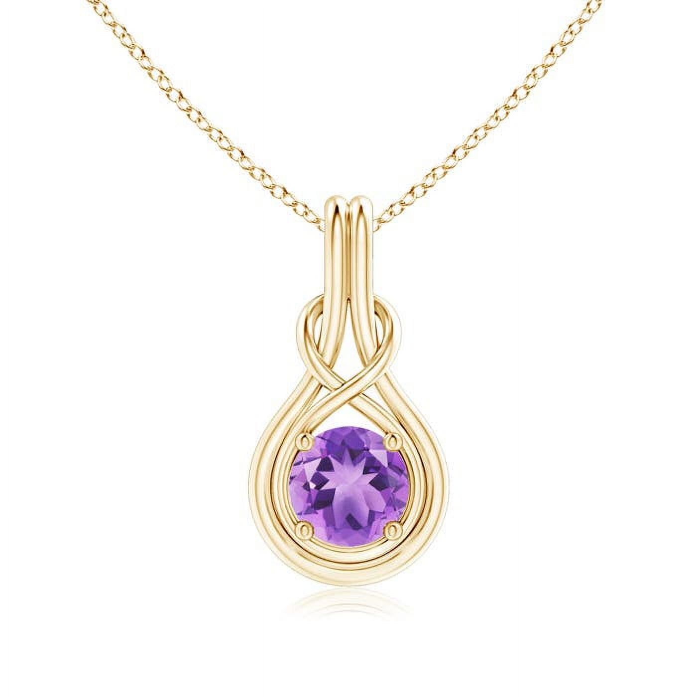 ANGARA Natural 1.15 Ct. Amethyst Infinity Pendant Necklace in 14K ...
