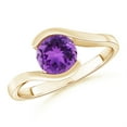 thumbnail image 1 of ANGARA Natural 1.15 Ct. Amethyst Solitaire Ring in 14K Yellow Gold for Women (Ring Size: 3), 1 of 9