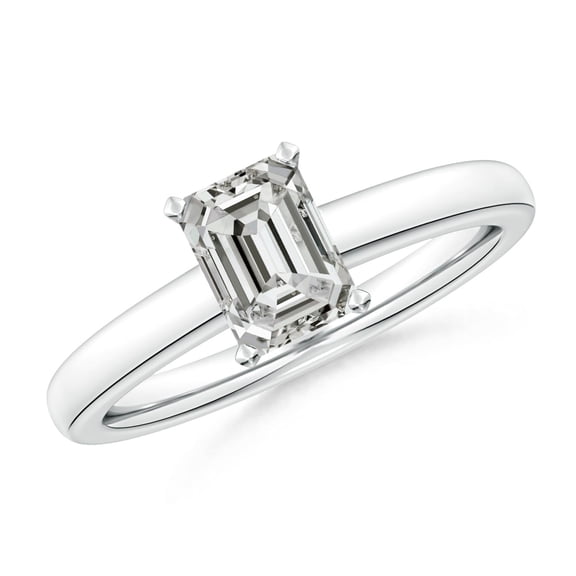 ANGARA Natural 1.17 Ct. Diamond Solitaire Engagement Ring in Sterling Silver for Women (Ring Size: 4)
