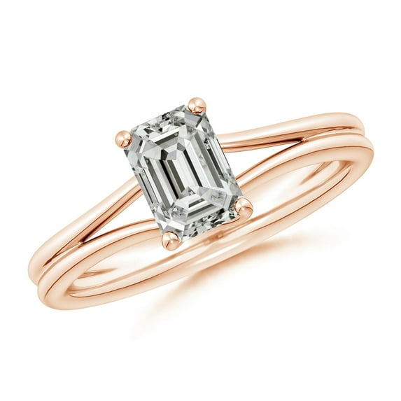 ANGARA Natural 1.17 ct Diamond Solitaire Engagement Ring in 14K Rose Gold for Women (Size-7x5mm| Color-K| Clarity-I3) | April Birthstone, Anniversary, Jewelry Gift for Women | Natural Diamond Ring
