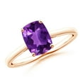 thumbnail image 1 of ANGARA Natural 1.2 Ct. Amethyst Fashion Ring in 14K Rose Gold for Women (Ring Size: 3), 1 of 9
