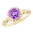 thumbnail image 1 of ANGARA Natural 1.35 Ct. Amethyst Solitaire Ring in 14K Yellow Gold for Women (Ring Size: 12), 1 of 9