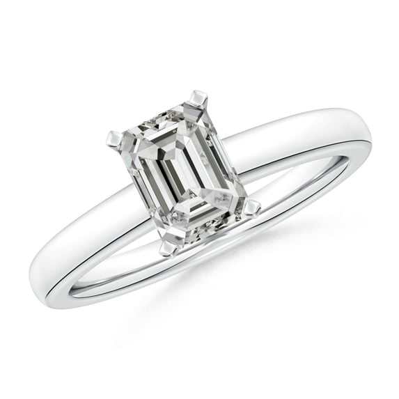 ANGARA Natural 1.5 Ct. Diamond Solitaire Engagement Ring in Sterling Silver for Women (Ring Size: 10.5)