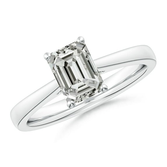 ANGARA Natural 1.5 ct Diamond Engagement Ring in 14K White Gold for Women (Size-7.5x5.5mm| Color-K| Clarity-I3) | April Birthstone, Anniversary, Jewelry Gift for Women | Natural Diamond Ring