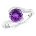 thumbnail image 1 of ANGARA Natural 1.7 Ct. Amethyst Solitaire Ring in 14K White Gold for Women (Ring Size: 11.5), 1 of 9