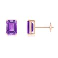thumbnail image 1 of ANGARA Natural Prong-Set 1.8 ct Amethyst Solitaire Stud Earrings in 14K Rose Gold for Women (Size-7x5mm) | February Birthstone, Anniversary, Jewelry Gift for Women | Natural Amethyst Earrings, 1 of 7