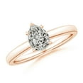thumbnail image 1 of ANGARA Natural Pear 1 ct Diamond Engagement Ring in 14K Rose Gold for Women (Size-7.7x5.7mm| Color-K| Clarity-I3) | April Birthstone, Anniversary, Jewelry Gift for Women | Natural Diamond Ring, 1 of 9