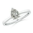 thumbnail image 1 of ANGARA Natural Pear 1 ct Diamond Engagement Ring in 14K White Gold for Women (Size-7.7x5.7mm| Color-K| Clarity-I3) | April Birthstone, Anniversary, Jewelry Gift for Women | Natural Diamond Ring, 1 of 9