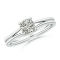 thumbnail image 1 of ANGARA Natural Cushion 1 ct Diamond Engagement Ring in 14K White Gold for Women (Size-5.5mm| Color-K| Clarity-I3) | April Birthstone, Anniversary, Jewelry Gift for Women | Natural Diamond Ring, 1 of 9