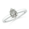 thumbnail image 1 of ANGARA Natural Pear 1 ct Diamond Engagement Ring in 14K White Gold for Women (Size-7.7x5.7mm| Color-K| Clarity-I3) | April Birthstone, Anniversary, Jewelry Gift for Women | Natural Diamond Ring, 1 of 9