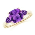 thumbnail image 1 of ANGARA Natural 2.2 Ct. Amethyst Fashion Ring in 14K Yellow Gold for Women (Ring Size: 11.5), 1 of 10