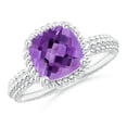 thumbnail image 1 of ANGARA Natural 2.2 Ct. Amethyst Solitaire Ring in 14K White Gold for Women (Ring Size: 12), 1 of 9