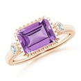 thumbnail image 1 of ANGARA Natural 2.2 Ct. Amethyst with Diamond Classic Ring in 14K Rose Gold for Women (Ring Size: 12), 1 of 10