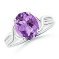 thumbnail image 1 of ANGARA Natural 2.28 Ct. Amethyst Solitaire Ring in 14K White Gold for Women (Ring Size: 11), 1 of 9