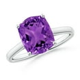 thumbnail image 1 of ANGARA Natural 2.8 Ct. Amethyst Solitaire Ring in 14K White Gold for Women (Ring Size: 3), 1 of 9