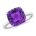 thumbnail image 1 of ANGARA Natural Claw-Set Cushion 3.5 ct Amethyst Solitaire Cocktail Ring in 14K White Gold for Women (Size-10mm) | February Birthstone, Anniversary, Jewelry Gift for Women | Natural Amethyst Ring, 1 of 8