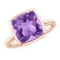 thumbnail image 1 of ANGARA Natural 3.65 Ct. Amethyst Solitaire Ring in 14K Rose Gold for Women (Ring Size: 11.5), 1 of 9