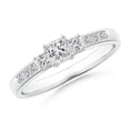 thumbnail image 1 of ANGARA Natural 3 Stone Diamond Promise Ring in 14K White Gold for Women (Size-3.5mm| Color-I-J| Clarity-I1-I2) | April Birthstone, Anniversary, Jewelry Gift for Women | Natural Diamond Ring, 1 of 7