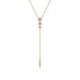 thumbnail image 1 of Angara Necklace - Natural Diamond Lariat Necklace in 14K Rose Gold for Women | April Birthstone Jewelry, Birthday, Anniversary, Christmas, Jewelry Gift for Women, 1 of 9