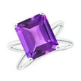 thumbnail image 1 of ANGARA Natural 5.3 Ct. Amethyst Solitaire Ring in 14K White Gold for Women (Ring Size: 4), 1 of 10