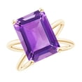 thumbnail image 1 of ANGARA Natural 6.5 Ct. Amethyst Solitaire Ring in 14K Yellow Gold for Women (Ring Size: 6.5), 1 of 10