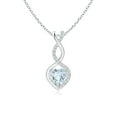 thumbnail image 1 of Angara Natural Aquamarine Infinity Pendant Necklace for Women in 14K White Gold - March Birthstone Jewelry | Aquamarine Heart Pendant Necklace, 1 of 9