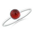 thumbnail image 1 of ANGARA Natural Bezel Set Round Garnet Stackable Ring in 925 Sterling Silver for Women (Size-5mm) | January Birthstone, Birthday, Anniversary, Jewelry Gift for Women | Natural Garnet Ring, 1 of 10